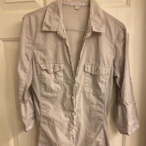 James Perse classic side panel button down